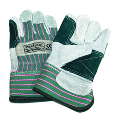 Leather Double Palm Reinforced Industrial Glove, Premium Cowhide, Superior Heat, Abrasion, and Puncture Protection, Extended Durability for Metalwork, Welding, and Heavy Manufacturing, Comfortable Safety Gear